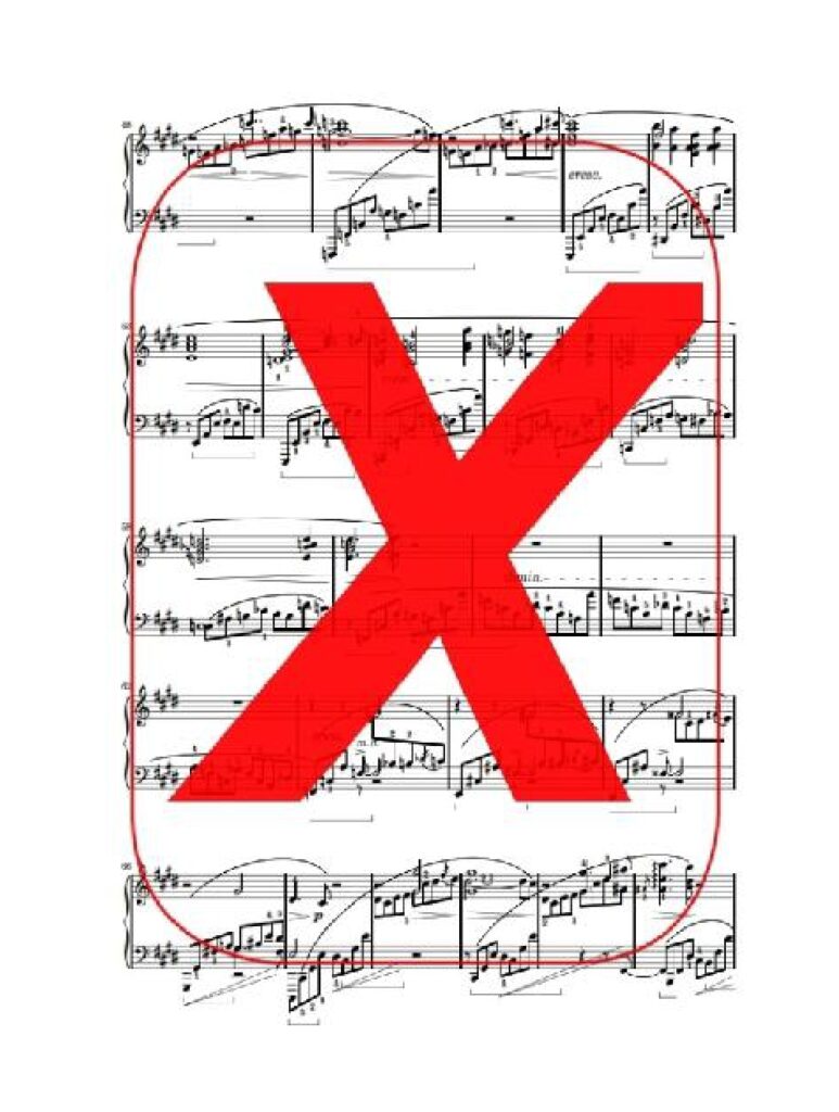 x out sheet music image